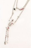 画像4: ヴィヴィアンウエストウッド 中古 /ELETON LONG NECKLACE(スケルトンロングネックレス)  シルバー  O-25-10-19-074-nl-YM-OS (4)