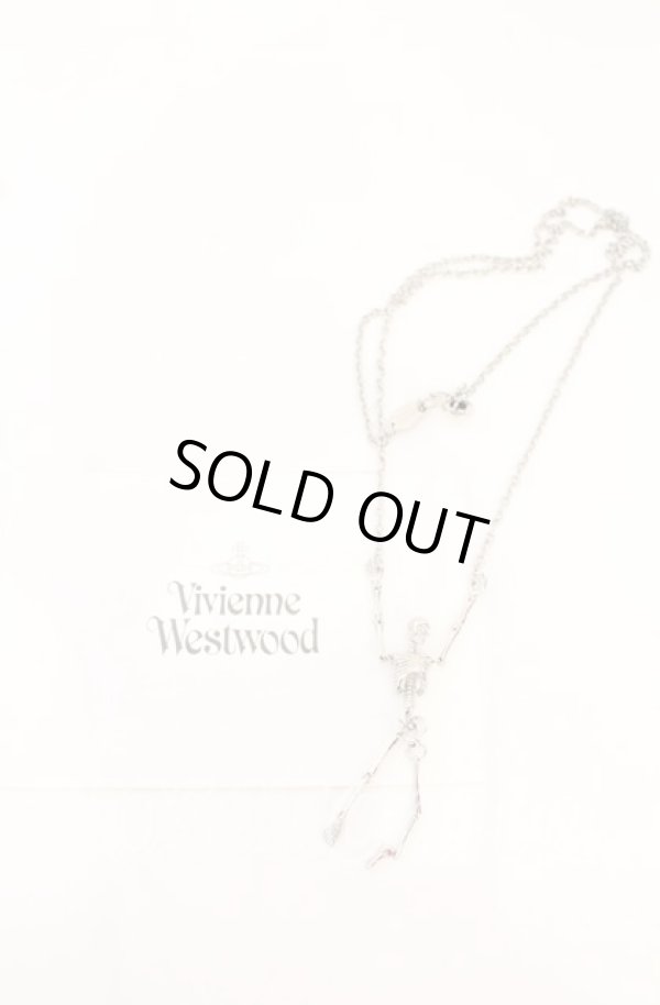 画像5: ヴィヴィアンウエストウッド 中古 /ELETON LONG NECKLACE（スケルトンロングネックレス）  シルバー  O-25-10-19-074-nl-YM-OS (5)