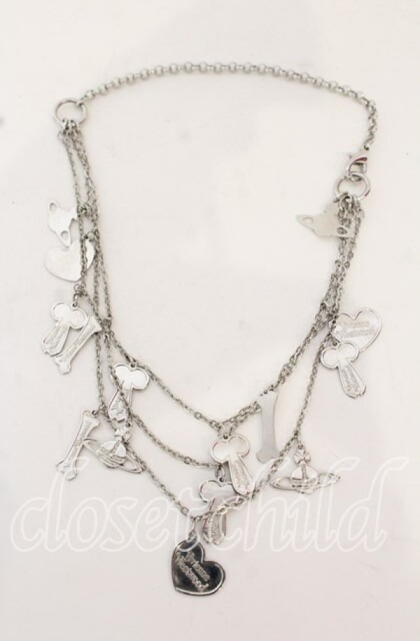 画像2: ヴィヴィアンウエストウッド 中古 / Beatrice Neckrace(ベアトリスネックレス)  シルバー  O-25-10-19-075-nl-YM-OS (2)