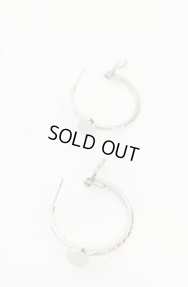 画像3: ヴィヴィアンウエストウッド 中古 / Enamel Orb Hoop Pierce(エナメルオーブフープピアス)  シルバーxミント  O-25-10-19-079-ac-YM-OS (3)