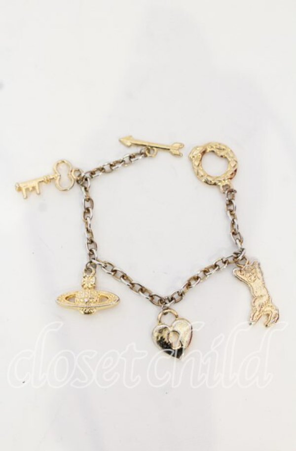 画像2: ヴィヴィアンウエストウッド 中古 / チャームブレスレット  ゴールド  O-25-10-19-080-ac-YM-OS (2)