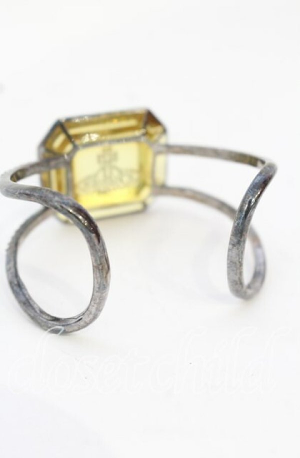 画像3: ヴィヴィアンウエストウッド 中古 / エメラルドフレームバングル  イエローxガンメタル  O-25-10-19-081-ac-YM-OS (3)