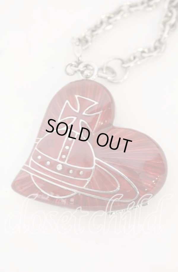 画像4: ヴィヴィアンウエストウッド 中古 / heart rocket keyring PENDANT（ハートロケットキーリングペンダント）  レッド×シルバー  O-25-10-19-082-nl-IG-OS (4)