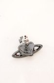 画像2: ヴィヴィアンウエストウッド 中古 / diamante heart stud pierce(ディアマンテハートスタッズピアス)  ガンメタ×レッド  O-25-10-19-084-ac-IG-OS (2)