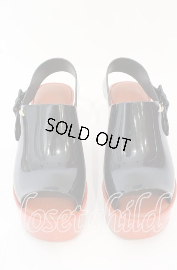 画像3: ヴィヴィアンウエストウッド×Melissa 中古 / MULE AD サンダル 24cm ブラックｘレンガ  O-25-10-19-087-sh-YM-ZH (3)