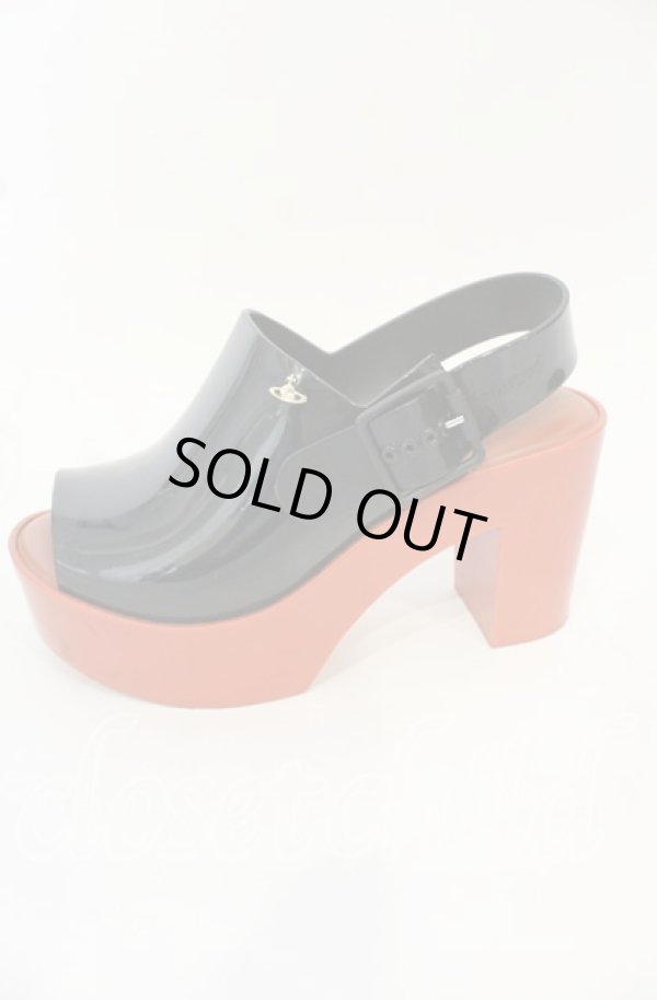 画像4: ヴィヴィアンウエストウッド×Melissa 中古 / MULE AD サンダル 24cm ブラックｘレンガ  O-25-10-19-087-sh-YM-ZH (4)