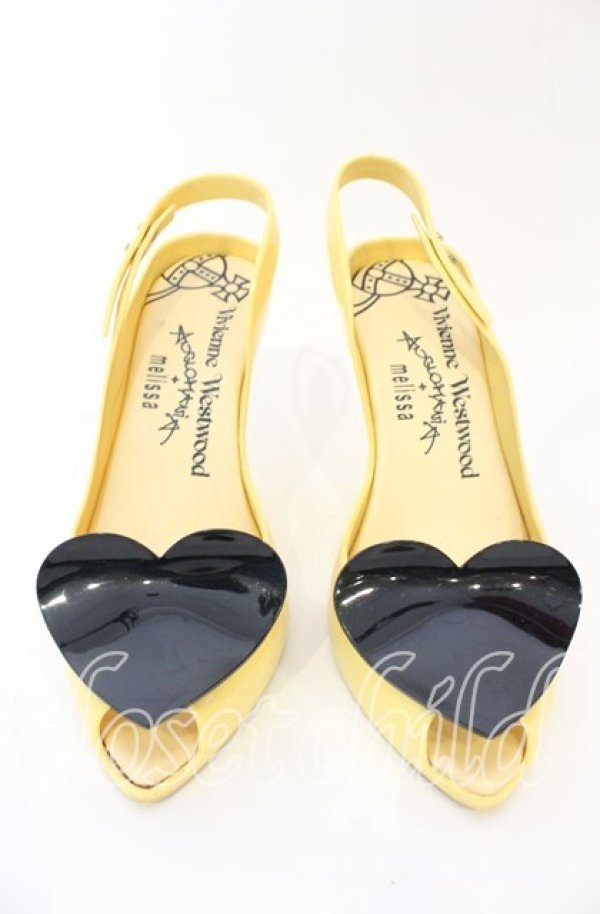 画像2: ヴィヴィアンウエストウッド×Melissa 中古 / Melissa Lady Dragon(メリッサレディドラゴン) ヒールシューズ EU38(24-24.5cm) ブラックxイエロー  O-25-10-19-089-sh-YM-OS (2)