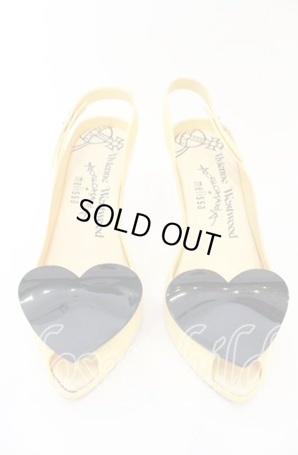 画像2: ヴィヴィアンウエストウッド×Melissa 中古 / Melissa Lady Dragon（メリッサレディドラゴン）　ヒールシューズ EU38（24-24.5cm) ブラックｘイエロー  O-25-10-19-089-sh-YM-OS (2)