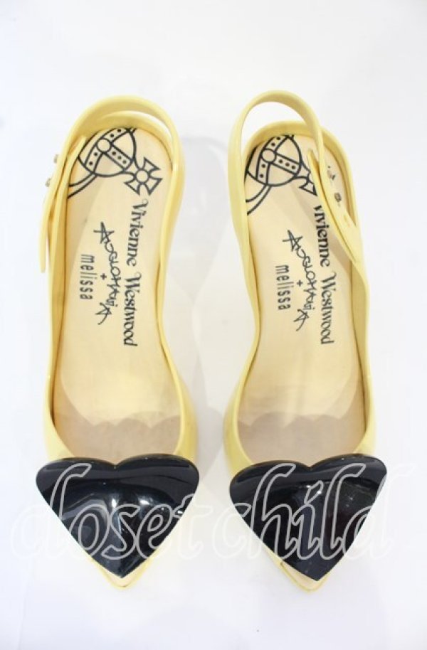 画像3: ヴィヴィアンウエストウッド×Melissa 中古 / Melissa Lady Dragon(メリッサレディドラゴン) ヒールシューズ EU38(24-24.5cm) ブラックxイエロー  O-25-10-19-089-sh-YM-OS (3)