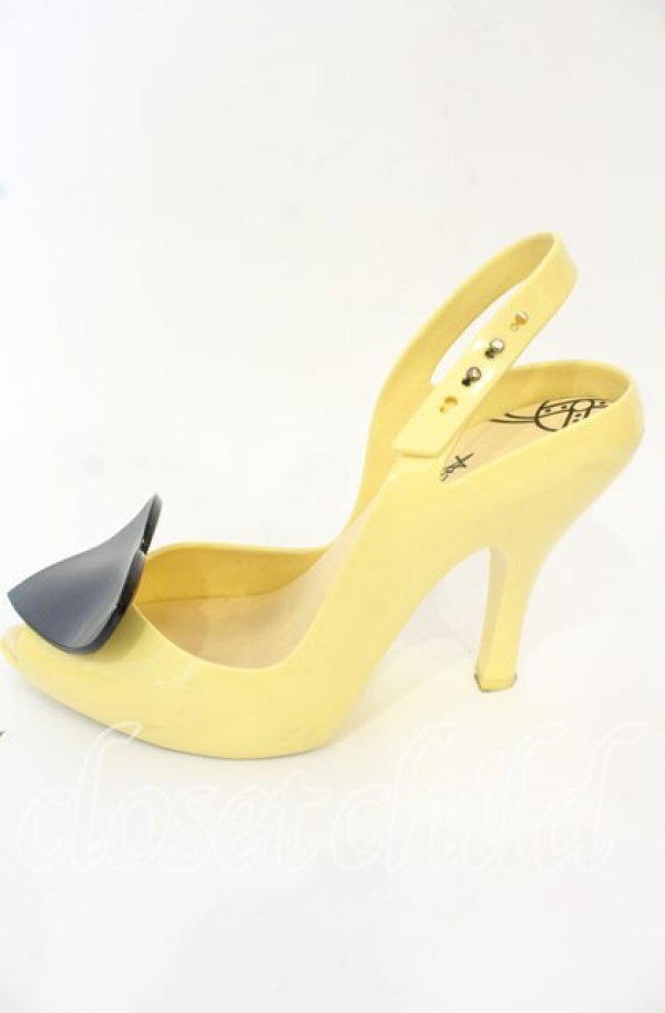 画像4: ヴィヴィアンウエストウッド×Melissa 中古 / Melissa Lady Dragon(メリッサレディドラゴン) ヒールシューズ EU38(24-24.5cm) ブラックxイエロー  O-25-10-19-089-sh-YM-OS (4)