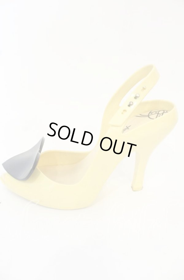 画像4: ヴィヴィアンウエストウッド×Melissa 中古 / Melissa Lady Dragon（メリッサレディドラゴン）　ヒールシューズ EU38（24-24.5cm) ブラックｘイエロー  O-25-10-19-089-sh-YM-OS (4)