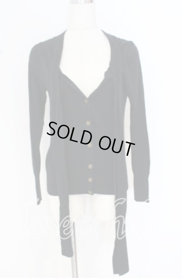 画像3: ヴィヴィアンウエストウッド 中古 / リボンニットカーディガン 2 ブラック  O-25-10-19-010-to-YM-OS (3)