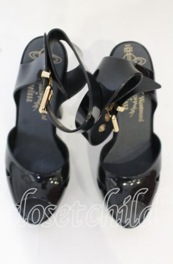画像3: ヴィヴィアンウエストウッド×Melissa 中古 / スレイブサンダルシューズ 24cm ブラック  O-25-10-19-091-sh-YM-OS (3)