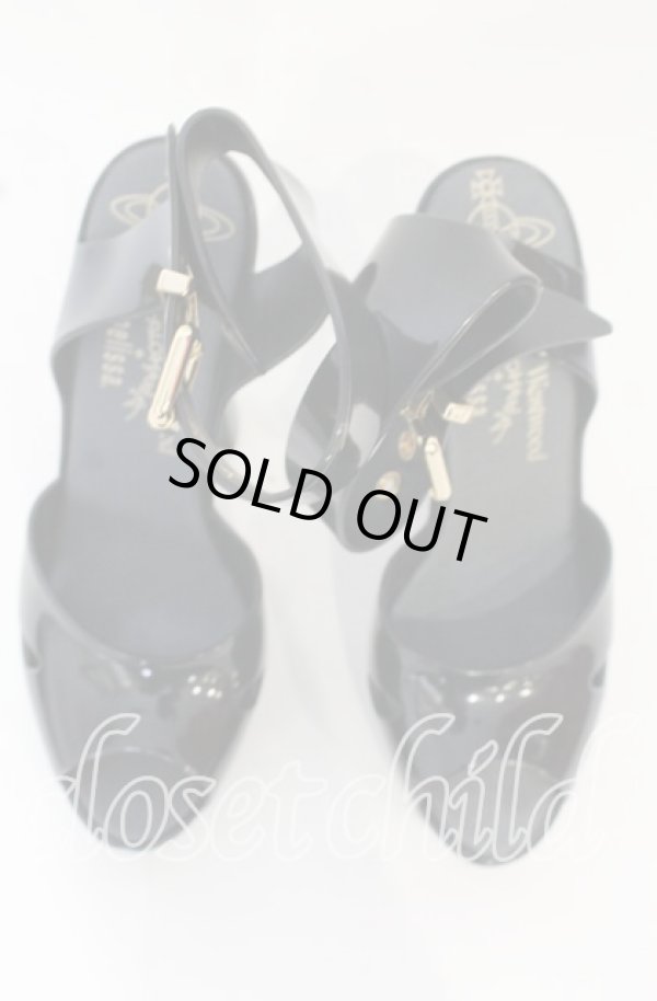 画像3: ヴィヴィアンウエストウッド×Melissa 中古 / スレイブサンダルシューズ 24cm ブラック  O-25-10-19-091-sh-YM-ZT1116G (3)