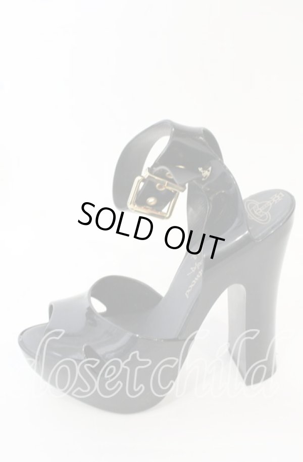 画像4: ヴィヴィアンウエストウッド×Melissa 中古 / スレイブサンダルシューズ 24cm ブラック  O-25-10-19-091-sh-YM-ZT1116G (4)