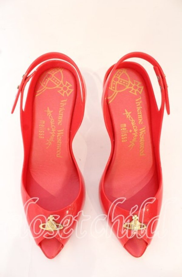 画像3: ヴィヴィアンウエストウッド×Melissa 中古 / Melissa Lady Dragon(メリッサレディドラゴン)ヒールシューズ EU38(24-24.5cm) レッド  O-25-10-19-092-sh-YM-OS (3)