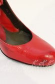 画像6: ヴィヴィアンウエストウッド 中古 / レースベルトエナメルヒールシューズ 38(24cm) レッド  O-25-10-19-093-sh-YM-OS (6)