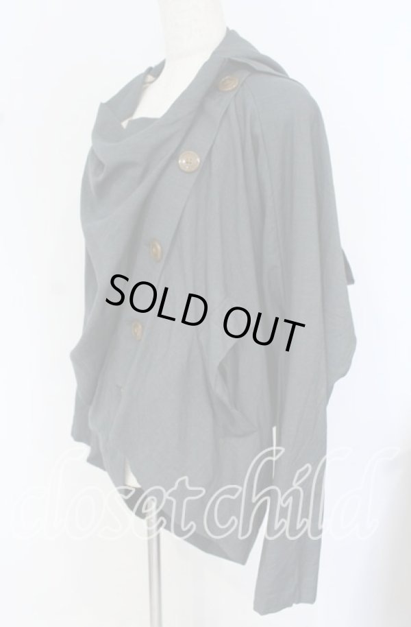 画像2: ヴィヴィアンウエストウッド 中古 / フーデッドドレープアシンメトリージャケット M グレー  O-25-10-19-095-jc-YM-OS (2)