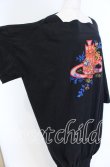 画像2: ヴィヴィアンウエストウッド 中古 / フラワーオーブプリントギャザーカットワンピース 00 ブラック  O-25-10-19-011-op-YM-OS (2)