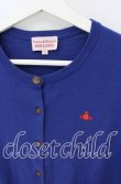 画像2: ヴィヴィアンウエストウッド 中古 / 単色オーブ刺繍ラウンドネックカーディガン 2 ブルー  O-25-10-19-100-to-YM-OS (2)