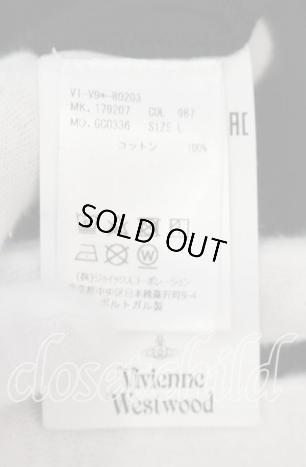 画像4: ヴィヴィアンウエストウッド MAN 中古 / BE SPECIFIC 半袖Tシャツ L ブラックｘオレンジ  O-25-10-19-103-ts-YM-ZH (4)