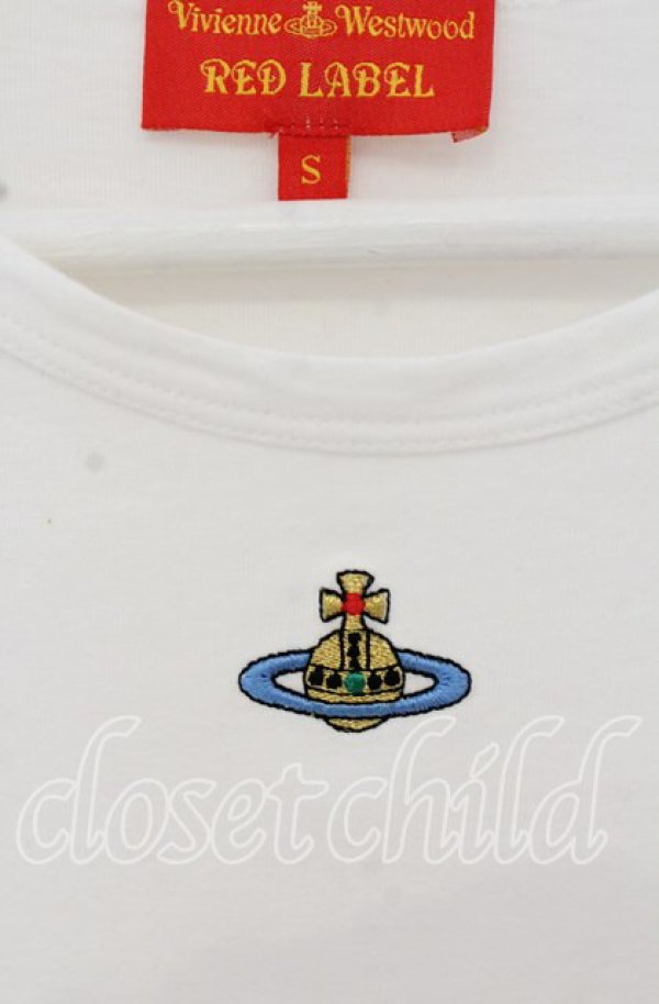 画像3: ヴィヴィアンウエストウッド 中古 / カラーオーブ刺繍Tシャツ S ホワイト  O-25-10-19-104-ts-YM-OS (3)