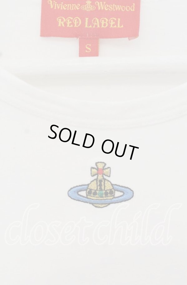 画像3: ヴィヴィアンウエストウッド 中古 / カラーオーブ刺繍Tシャツ S ホワイト  O-25-10-19-104-ts-YM-OS (3)