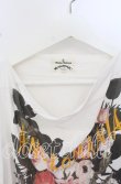 画像2: ANGLOMANIA 中古 / フラワープリント変形カットソー 38 ホワイト  O-25-10-19-108-ts-YM-OS (2)