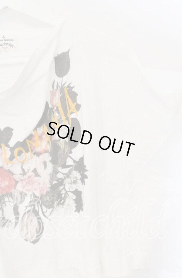 画像4: ANGLOMANIA 中古 / フラワープリント変形カットソー 38 ホワイト  O-25-10-19-108-ts-YM-ZH (4)