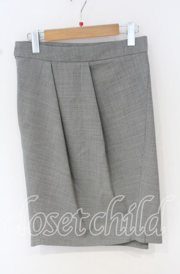 画像2: ANGLOMANIA 中古 / ラップタックスカート 40 グレー  O-25-10-19-110-sk-YM-OS (2)