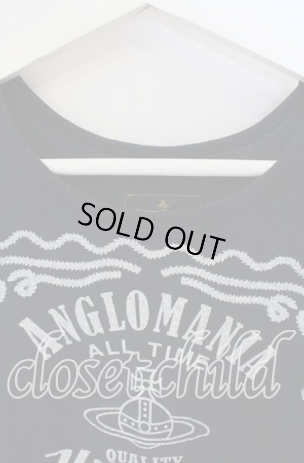 画像2: ANGLOMANIA 中古 / ロゴプリントTシャツ XS ブラック  O-25-10-19-114-ts-YM-ZH (2)