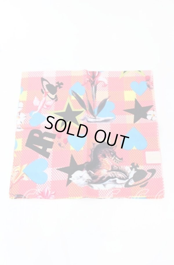 画像2: ヴィヴィアンウエストウッド 中古 / ハンカチ（シーモンスター）  ピンク  O-25-10-19-116-gd-YM-ZH (2)