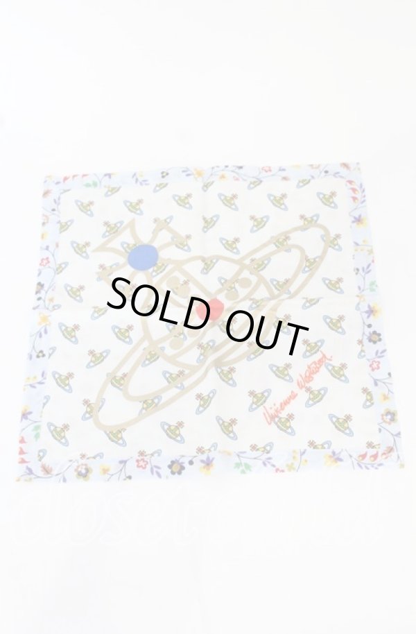 画像2: ヴィヴィアンウエストウッド 中古 / ハンカチ(リバティxタイムマシン)  サックス  O-25-10-19-117-gd-YM-OS (2)