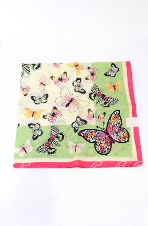 画像2: ヴィヴィアンウエストウッド 中古 / ハンカチ(バタフライ)  マルチ  O-25-10-19-119-gd-YM-OS (2)