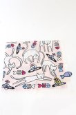 画像2: ヴィヴィアンウエストウッド 中古 / ハンカチ(キャット&フィッシュ)  ピンクxホワイト  O-25-10-19-123-gd-YM-OS (2)