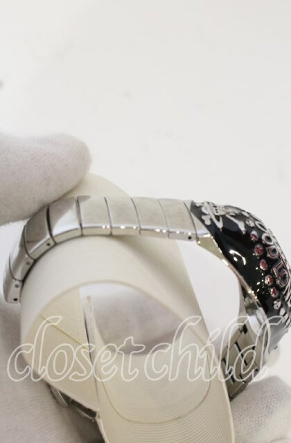 画像6: ヴィヴィアンウエストウッド 中古 / カレッジリングウォッチ  シルバーxブラックxオレンジ  O-25-10-19-132-gd-YM-OS (6)