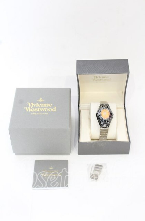画像7: ヴィヴィアンウエストウッド 中古 / カレッジリングウォッチ  シルバーxブラックxオレンジ  O-25-10-19-132-gd-YM-OS (7)
