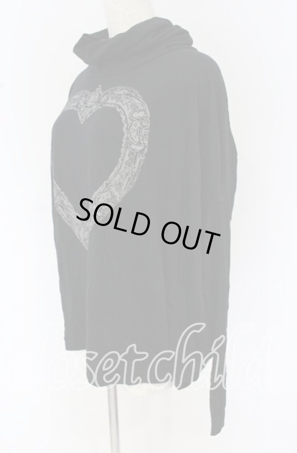 画像2: ヴィヴィアンウエストウッド 中古 / 額縁ハートタートルネックカットソー 2 ブラック  O-25-10-19-014-to-YM-OS (2)