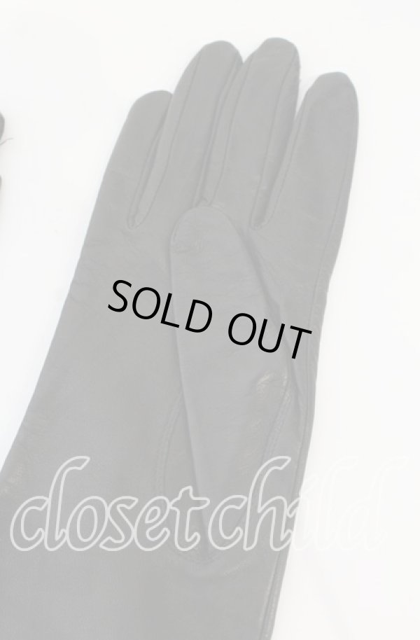 画像4: ヴィヴィアンウエストウッド 中古 / オーブカフスレザーグローブ レディース ブラックｘシルバー  O-25-10-19-147-gd-YM-OS (4)