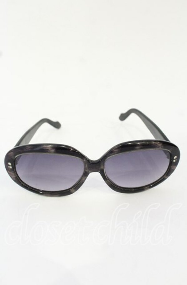 画像2: ヴィヴィアンウエストウッド 中古 / オーバルサングラス  ブラック(レオパード)  O-25-10-19-148-gd-YM-OS (2)