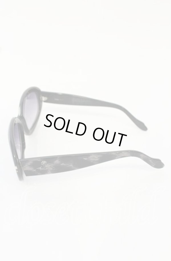 画像3: ヴィヴィアンウエストウッド 中古 / オーバルサングラス  ブラック（レオパード）  O-25-10-19-148-gd-YM-OS (3)