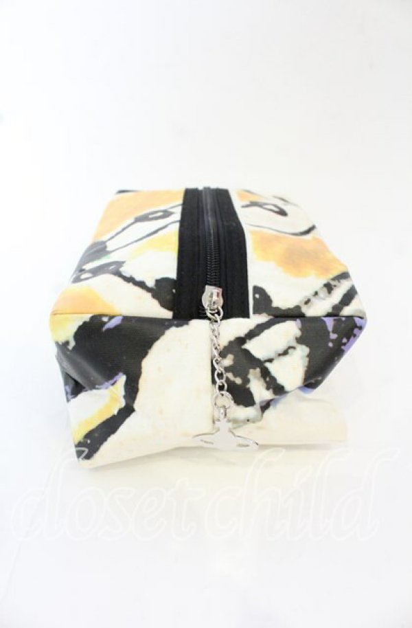 画像2: ヴィヴィアンウエストウッド 中古 / バニティポーチ  マルチxアイボリー  O-25-10-19-157-gd-YM-OS (2)