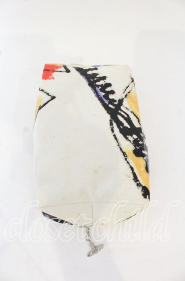 画像4: ヴィヴィアンウエストウッド 中古 / バニティポーチ  マルチxアイボリー  O-25-10-19-157-gd-YM-OS (4)