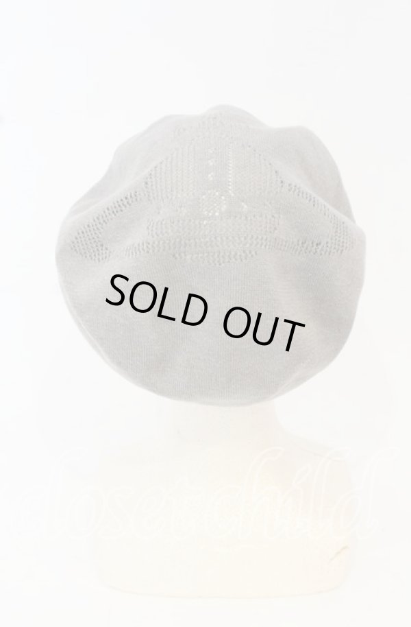 画像2: ヴィヴィアンウエストウッド 中古 / カッティングオーブベレー帽 M-S グレージュ  O-25-10-19-158-ha-YM-ZH (2)