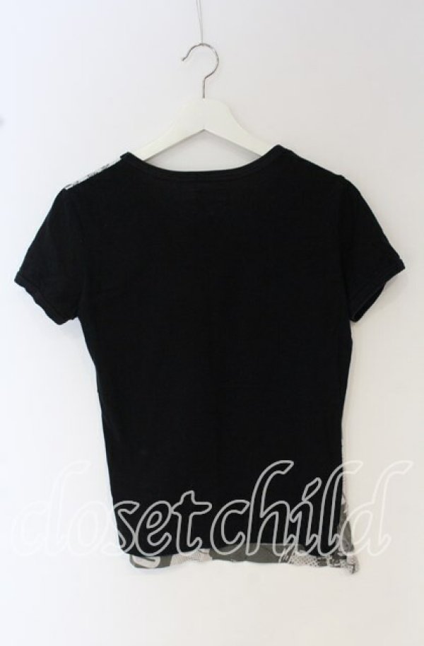 画像3: ANGLOMANIA 中古 / パンクアーカイブ柄Tシャツ 36 ブラックxグレー  O-25-10-19-163-ts-YM-OS (3)