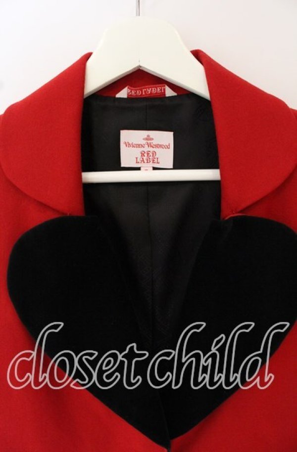 画像2: ヴィヴィアンウエストウッド 中古 / ラブジャケット 3 レッドxブラック  O-25-10-19-167-jc-YM-OS (2)