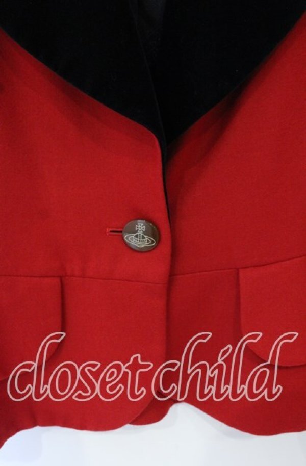 画像4: ヴィヴィアンウエストウッド 中古 / ラブジャケット 3 レッドxブラック  O-25-10-19-167-jc-YM-OS (4)