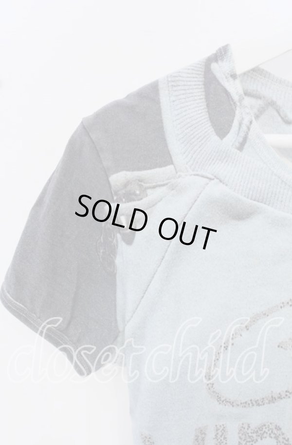 画像2: ヴィヴィアンウエストウッド 中古 / 回顧展限定Tシャツ M ブルーｘホワイト  O-25-10-19-016-ts-YM-OS (2)