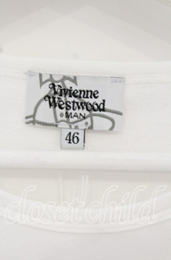 画像3: ヴィヴィアンウエストウッド MAN 中古 / フローラルオーブ Tシャツ 46 ホワイト  O-25-10-19-017-ts-IG-ZH (3)