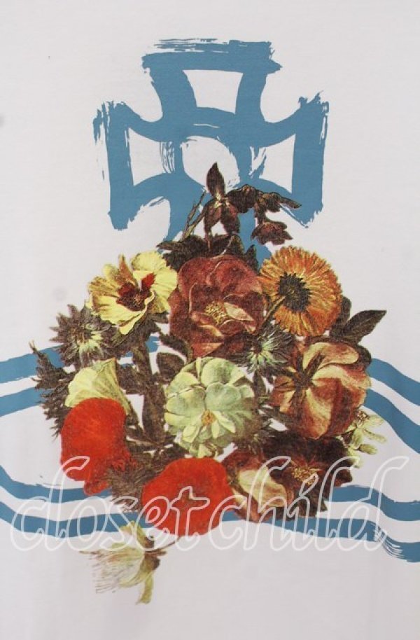 画像4: ヴィヴィアンウエストウッド MAN 中古 / フローラルオーブ Tシャツ 46 ホワイト  O-25-10-19-017-ts-IG-ZH (4)